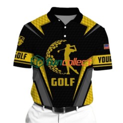 Golf Polo Shirt Premium Art Golf 3D Polo For Lovers Multicolor Personalized Golf Shirt Patriotic Golf Shirt For Men