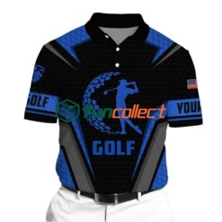 Golf Polo Shirt Premium Art Golf 3D Polo For Lovers Multicolor Personalized Golf Shirt Patriotic Golf Shirt For Men