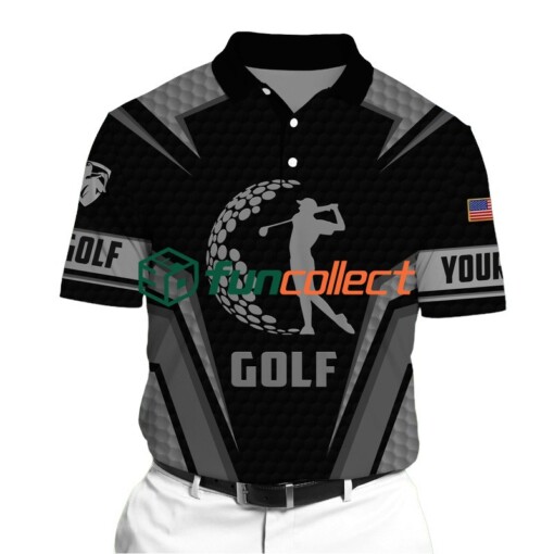 Golf Polo Shirt Premium Art Golf 3D Polo For Lovers Multicolor Personalized Golf Shirt Patriotic Golf Shirt For Men