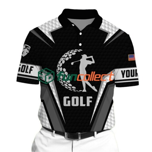Golf Polo Shirt Premium Art Golf 3D Polo For Lovers Multicolor Personalized Golf Shirt Patriotic Golf Shirt For Men