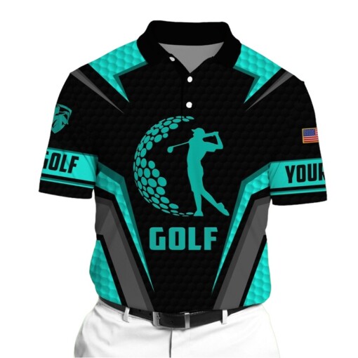 Golf Polo Shirt Premium Art Golf 3D Polo For Lovers Multicolor Personalized Golf Shirt Patriotic Golf Shirt For Men