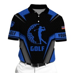 Golf Polo Shirt Premium Art Golf 3D Polo For Lovers Multicolor Personalized Golf Shirt Patriotic Golf Shirt For Men