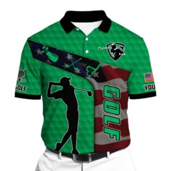 Golf Polo Shirt Premium Classic US Golf Player Golf Polo Shirts Multicolor Personalized Golf Shirt Patriotic Golf Shirt For Men