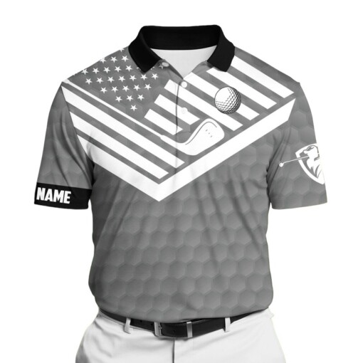 Golf Polo Shirt Premium Cool American Flag Golf Lover Golf Polo Shirts Multicolored Personalized Golf Shirt Patriotic Golf Shirt For Men