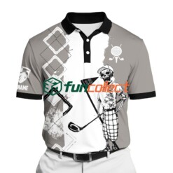 Golf Polo Shirt Premium Cool Mr Bones Golf Polo Shirts Multicolored Personalized Golf Shirt Patriotic Golf Shirt For Men