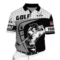 Golf Polo Shirt Premium Golf 3D Polo Boomerang Multicolor Personalized Golf Shirt Patriotic Golf Shirt For Men