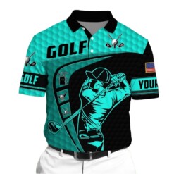 Golf Polo Shirt Premium Golf 3D Polo Boomerang Multicolor Personalized Golf Shirt Patriotic Golf Shirt For Men