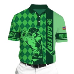 Golf Polo Shirt Premium Golfer 3D Polo AOP Argyle Multicolor Personalized Golf Shirt Patriotic Golf Shirt For Men