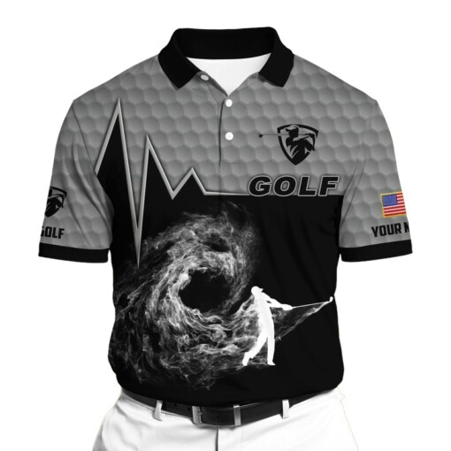 Golf Polo Shirt Premium Golfer On The Dark Golf Polo Shirts Multicolor Personalized Golf Shirt Patriotic Golf Shirt For Men