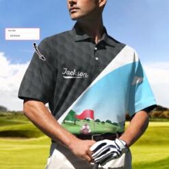 Gopher My Mind Is On Golf Custom Polo Shirt Personalized Golf Shirt For Men Cool Gift For Golfers - Dream Art Europa