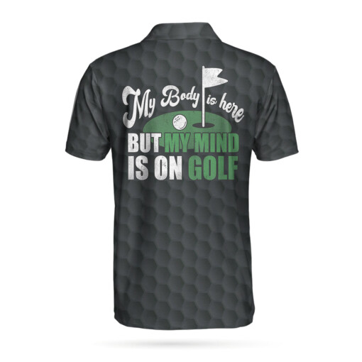 Gopher My Mind Is On Golf Custom Polo Shirt Personalized Golf Shirt For Men Cool Gift For Golfers