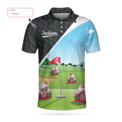 Gopher My Mind Is On Golf Custom Polo Shirt Personalized Golf Shirt For Men Cool Gift For Golfers - Dream Art Europa