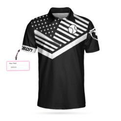 Hit Hard Run Fast Turn Left Custom Polo Shirt Personalized Black American Flag Polo Shirt Funny Golf Shirt For Men - Dream Art Europa