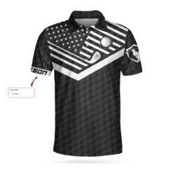 Im A Golf Pro Custom Polo Shirt Personalized American Flag Golf Shirt For Men Cool Gift For Golfers - Dream Art Europa