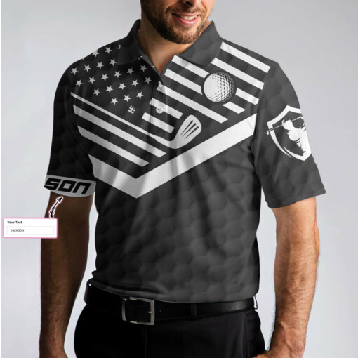 Im A Golf Pro Custom Polo Shirt Personalized American Flag Golf Shirt For Men Cool Gift For Golfers