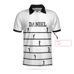 Meet Me At The 19th Hole Custom Polo Shirt Personalized Black And White Golf Shirt For Men - Dream Art Europa