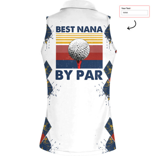 Personalized Best Nana By Par Women Sleeveless Polo Shirt