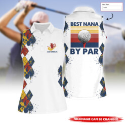 Personalized Best Nana By Par Women Sleeveless Polo Shirt - Dream Art Europa