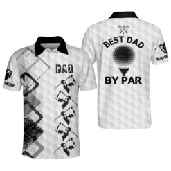 Personalized Funny Golf Shirts for Men Best Dad By Par Golfer Mens Golf Shirts Dry Fit GOLF