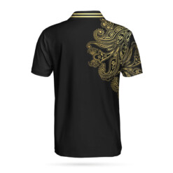 Personalized Golden Your Hole Is My Goal Custom Polo Shirt Luxury Black And Gold Golf Shirt For Men - Dream Art Europa