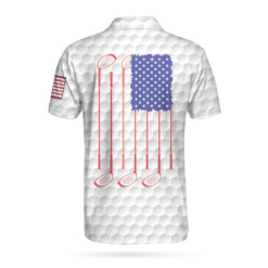 Personalized Golf 4th Of July Custom Polo Shirt Personalized White American Flag Golf Shirt For Men - Dream Art Europa