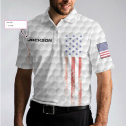 Personalized Golf 4th Of July Custom Polo Shirt Personalized White American Flag Golf Shirt For Men - Dream Art Europa