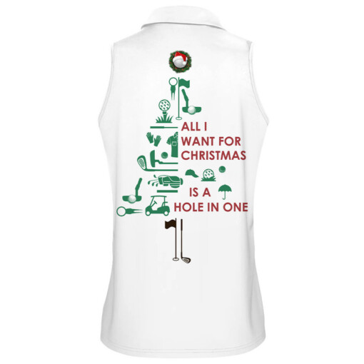 Personalized Name All I Want For Christmas Is A Hole In One Custom Polo Shirt