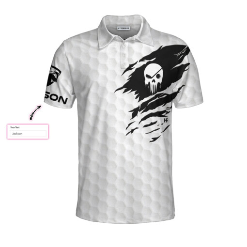 Personalized Name The Golf Skull Custom Polo Shirt Customized Golf Shirt With Name For Golfers