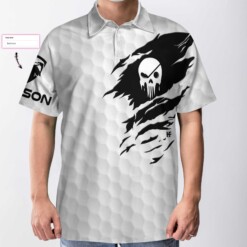 Personalized Name The Golf Skull Custom Polo Shirt Customized Golf Shirt With Name For Golfers - Dream Art Europa