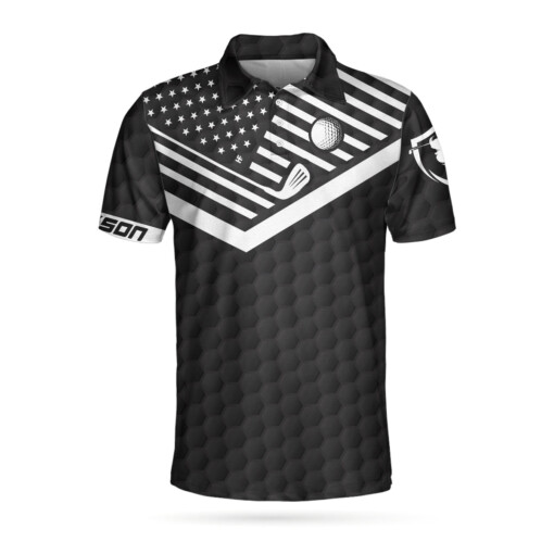 The Older I Get Custom Polo Shirt Personalized Black American Flag Polo Shirt Best Golf Shirt For Men