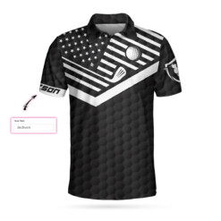 Warning May Spontaneously Start Talking Golf Custom Polo Shirt Personalized American Flag Golf Shirt For Men - Dream Art Europa