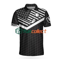 Warning May Spontaneously Start Talking Golf Custom Polo Shirt Personalized American Flag Golf Shirt For Men