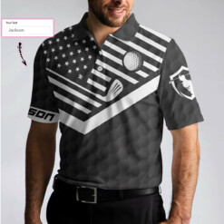 Warning May Spontaneously Start Talking Golf Custom Polo Shirt Personalized American Flag Golf Shirt For Men - Dream Art Europa