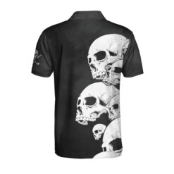 White Skull Heads And Golf Custom Polo Shirt Personalized Halloween Gift For Golfers Scary Golf Shirt - Dream Art Europa