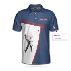 Your Hole Is My Goal Custom Polo Shirt White And Blue Golf Sayings Shirt Personalized Golf Gift Idea - Dream Art Europa