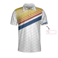 Your Hole Is My Goal Retro Striped Personalized Custom Polo Shirt Personalized Golf Gift For Golfers - Dream Art Europa