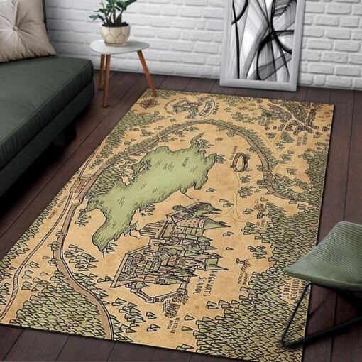 A Map Of Hogwarts And Surrounding Area Rug