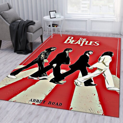 Abbey Road Vector Vintage Rug  Custom Size And Printing