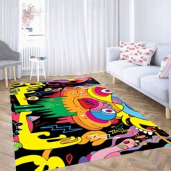 Abstract Skateboard Art Graffiti Carpet Rug