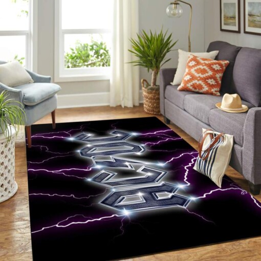 Acdc Purple Thunder Carpet Floor Area Rug