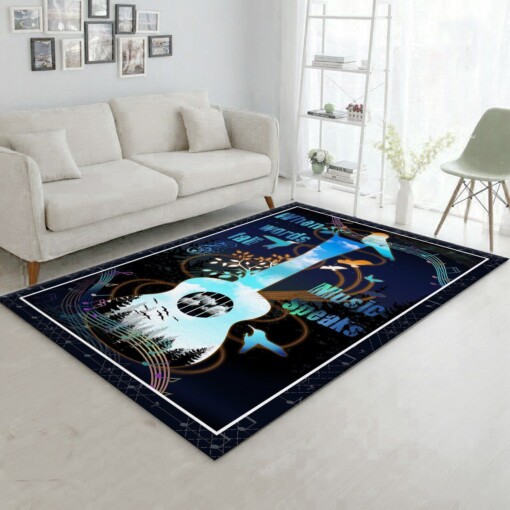 Acoustic Guitar Rug  Custom Size And Printing