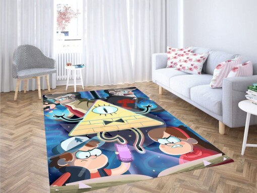 Action Gravity Falls Living Room Modern Carpet Rug