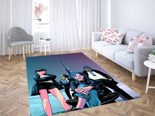 Aesthetic Gorillaz Band Living Room Modern Carpet Rug