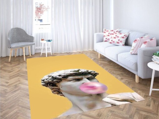 Aesthetic Statue Wallpaper Living Room Modern Carpet Rug