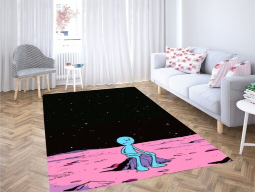 Aesthetic Wallpaper Cartoon Living Room Modern Carpet Rug