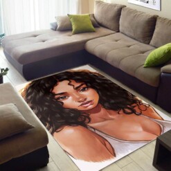 African American Beautiful Black Girl Art Themed Rug