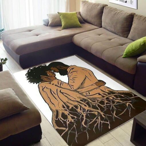 African American Beautiful Black Girl Magic Carpet Design Afrocentric Home Rug
