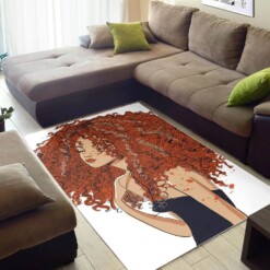 African American Beautiful Black Girl Print Carpet Afrocentric Rug