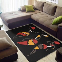 African American Dancer Women Black Rug