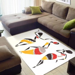 African American Dancer Women White Rug